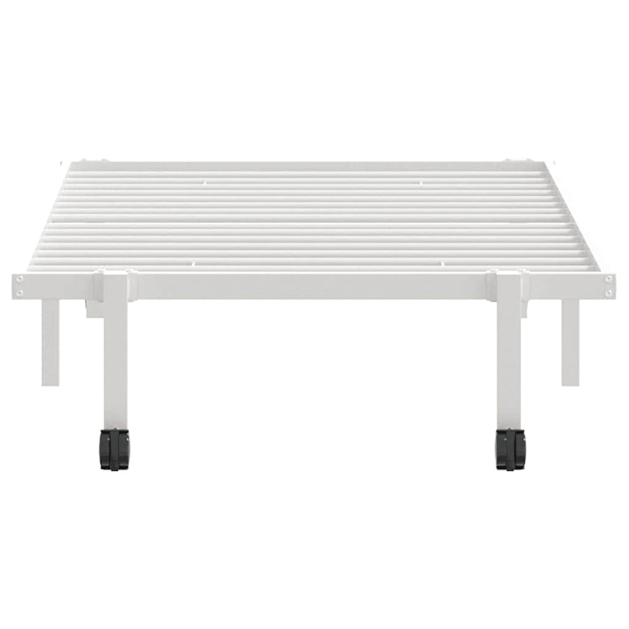 Bedframe zonder matras opvouwbaar 90x190 cm staal wit