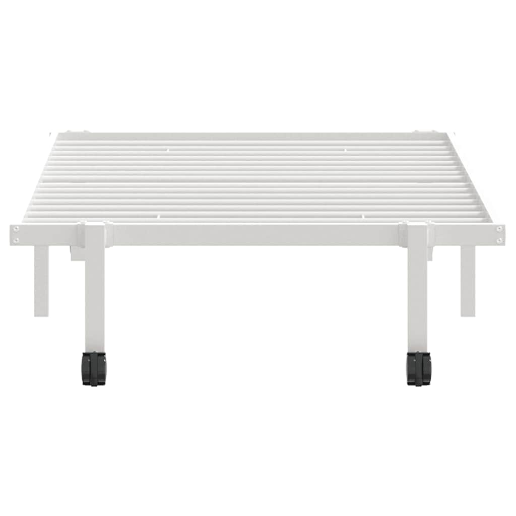 Bedframe zonder matras opvouwbaar 90x200 cm staal wit