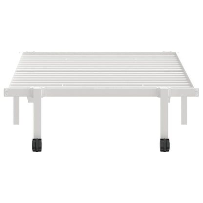 Bedframe zonder matras opvouwbaar 90x200 cm staal wit