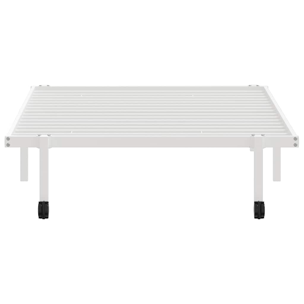Bedframe zonder matras opvouwbaar 100x190 cm staal wit