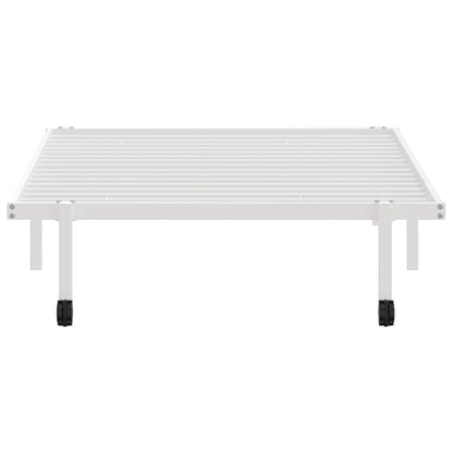 Bedframe zonder matras opvouwbaar 100x190 cm staal wit