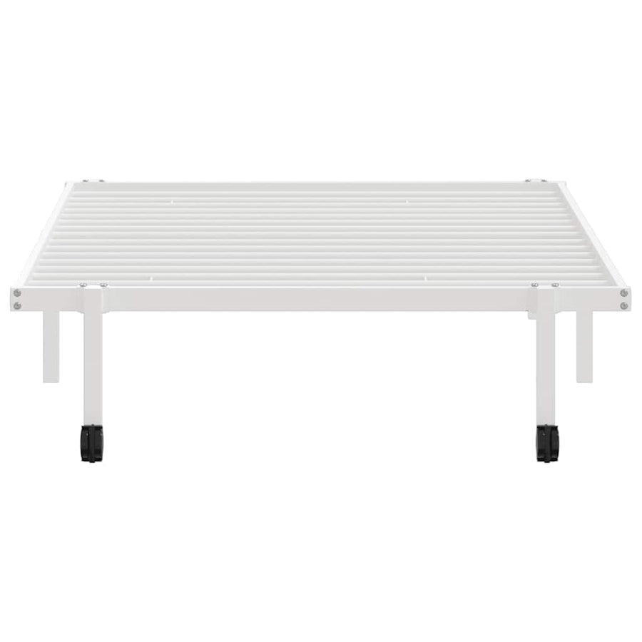 Bedframe zonder matras opvouwbaar 100x190 cm staal wit