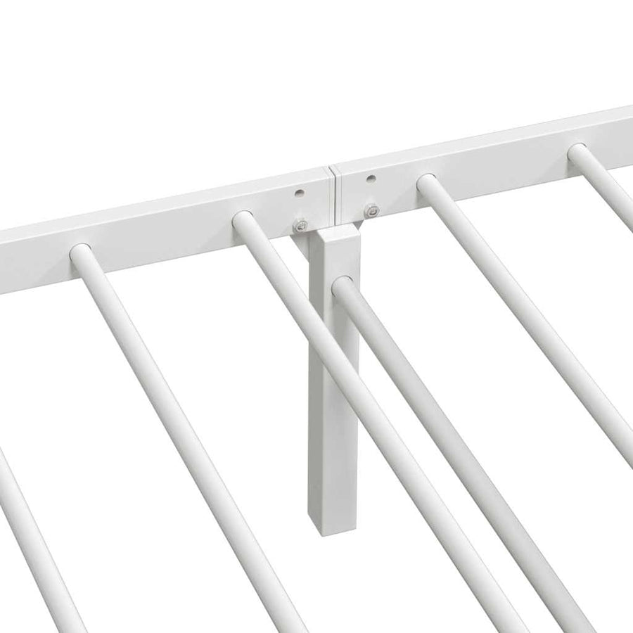Bedframe zonder matras opvouwbaar 100x190 cm staal wit