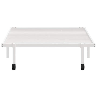 Bedframe zonder matras opvouwbaar 100x200 cm staal wit