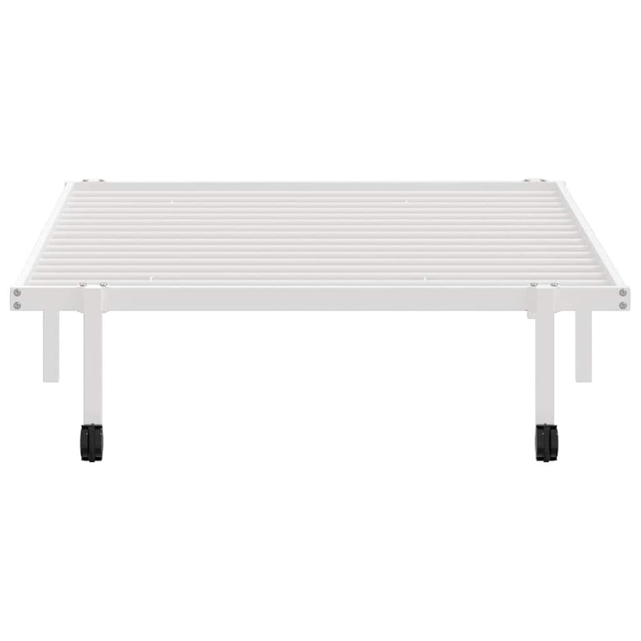 Bedframe zonder matras opvouwbaar 100x200 cm staal wit
