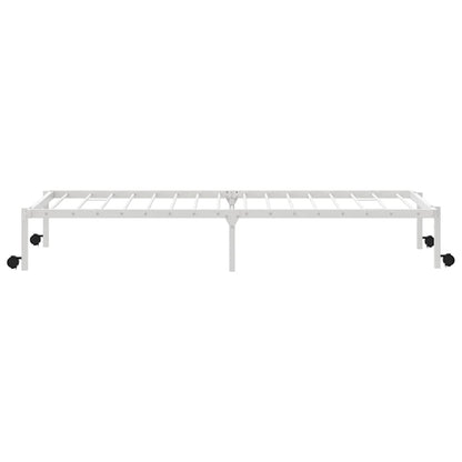 Bedframe zonder matras opvouwbaar 100x200 cm staal wit