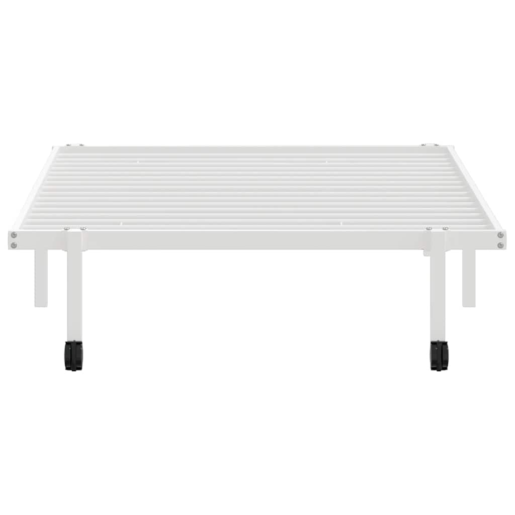 Bedframe zonder matras opvouwbaar 107x203 cm staal wit