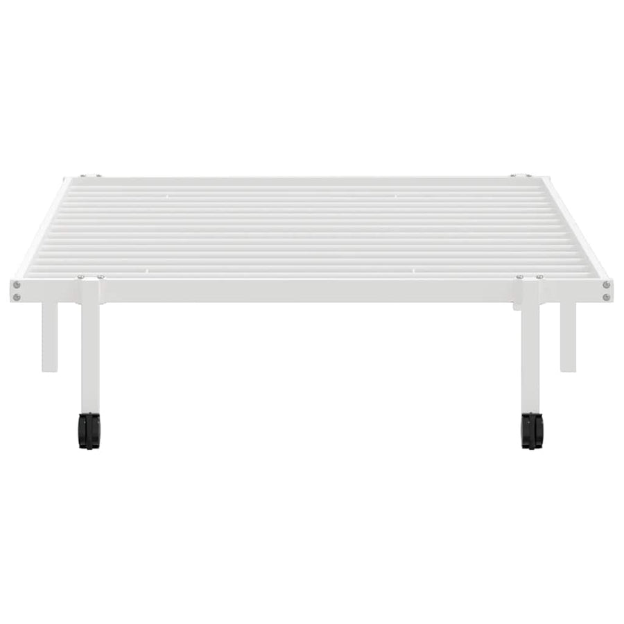 Bedframe zonder matras opvouwbaar 107x203 cm staal wit