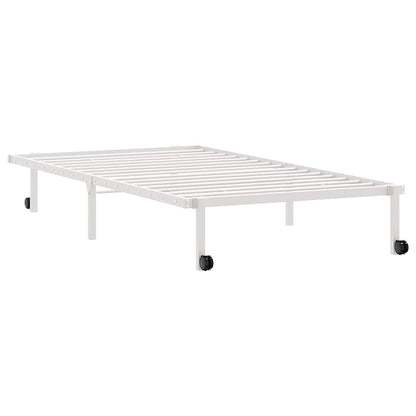 Bedframe zonder matras opvouwbaar 107x203 cm staal wit