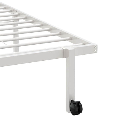 Bedframe zonder matras opvouwbaar 107x203 cm staal wit