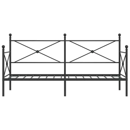 Slaapbank zonder matras 80x200 cm staal zwart