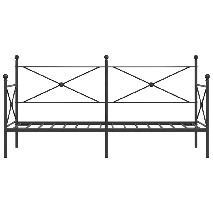 Slaapbank zonder matras 80x200 cm staal zwart