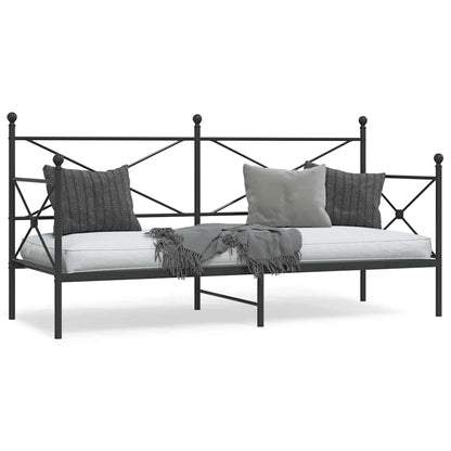 Slaapbank zonder matras 80x200 cm staal zwart