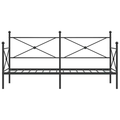 Slaapbank zonder matras 90x200 cm staal zwart