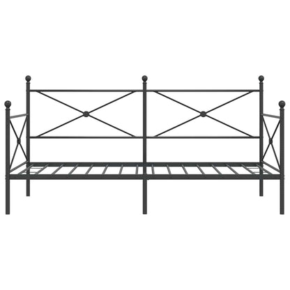 Slaapbank zonder matras 100x200 cm staal zwart