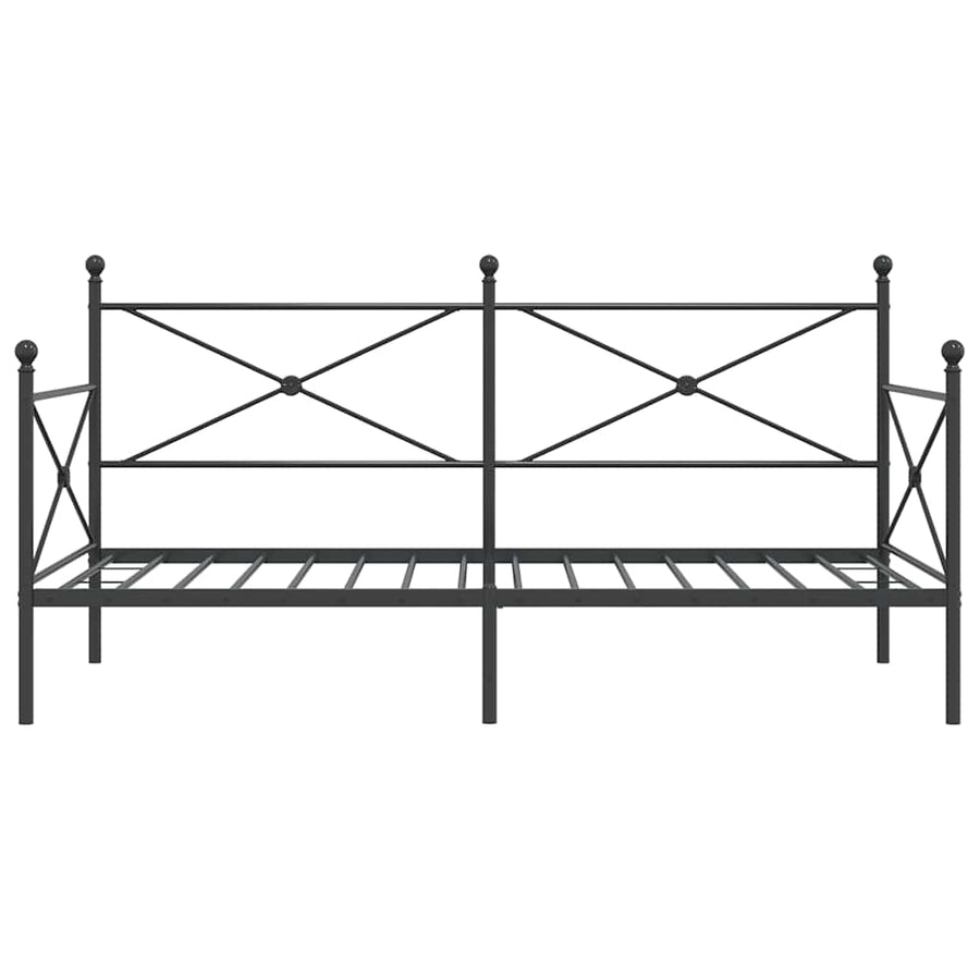 Slaapbank zonder matras 100x200 cm staal zwart