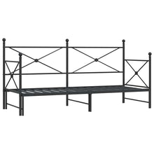 Slaapbank Zonder Matras 75X190Cm Staal 75 x 190 cm Zwart met onderschuifbed