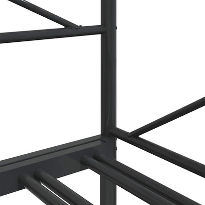 Slaapbank Zonder Matras 75X190Cm Staal 75 x 190 cm Zwart met onderschuifbed