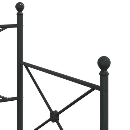 Slaapbank Zonder Matras 75X190Cm Staal 75 x 190 cm Zwart met onderschuifbed