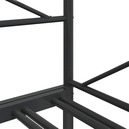 Slaapbank met onderschuifbed zonder matras 80x200cm staal zwart