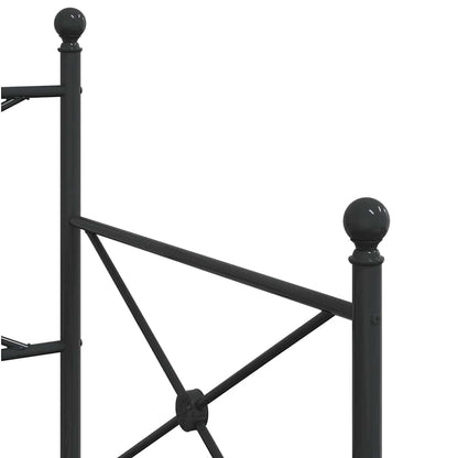 Slaapbank met onderschuifbed zonder matras 80x200cm staal zwart