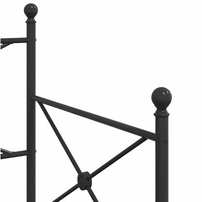 Slaapbank met onderschuifbed zonder matras 90x190cm staal zwart