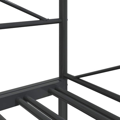 Slaapbank onderschuifbed zonder matras 100x200 cm staal zwart