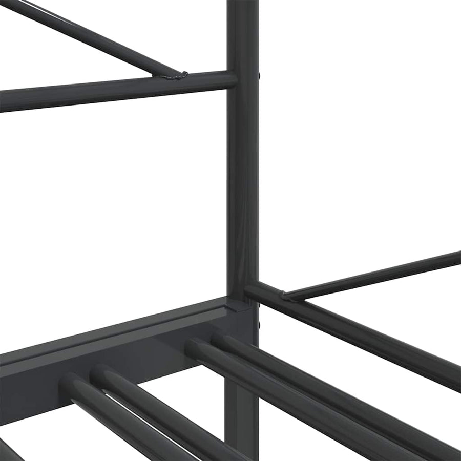 Slaapbank onderschuifbed zonder matras 100x200 cm staal zwart