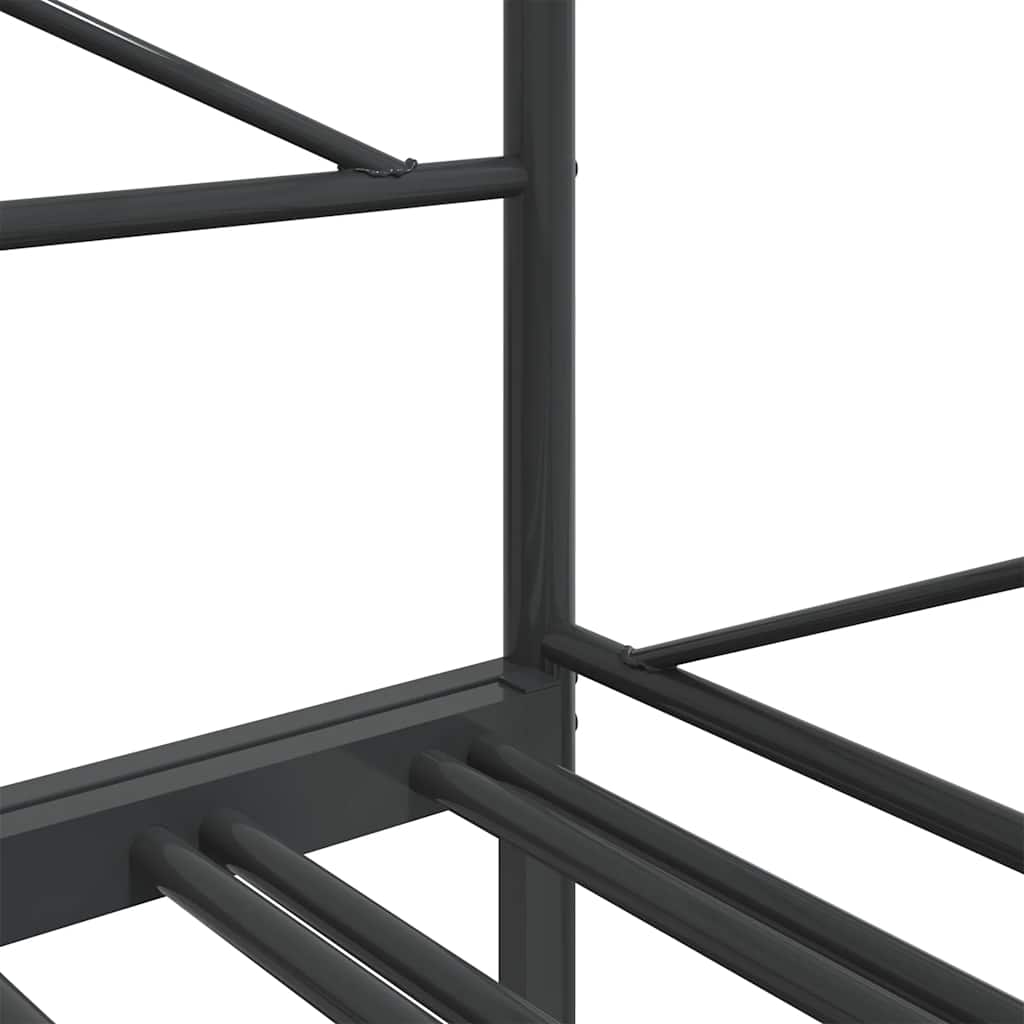 Slaapbank onderschuifbed zonder matras 107x203 cm staal zwart