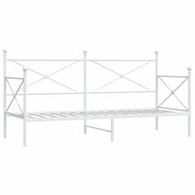 Slaapbank zonder matras 90x200 cm staal wit