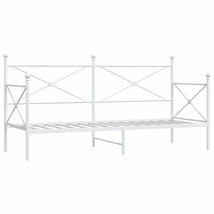 Slaapbank zonder matras 90x200 cm staal wit