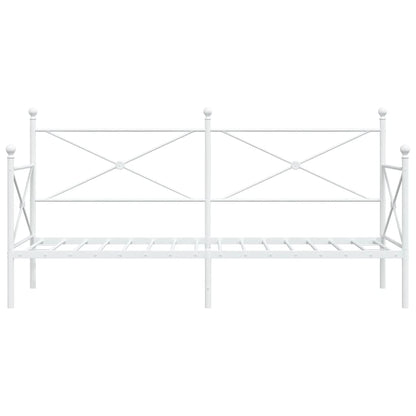 Slaapbank zonder matras 90x200 cm staal wit