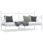 Slaapbank 90x200 cm staal wit