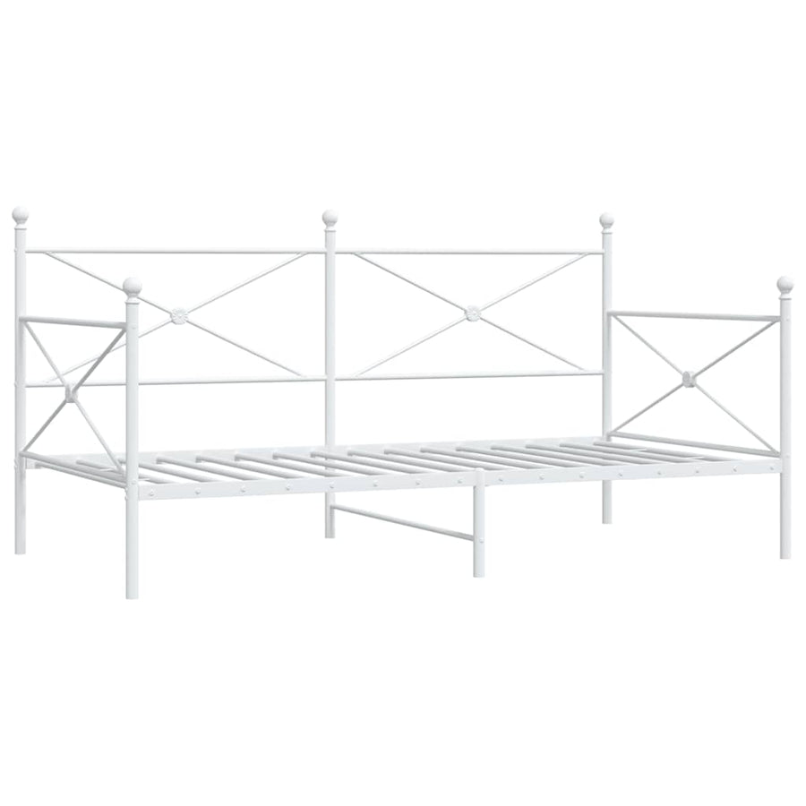 Slaapbank zonder matras 100x200 cm staal wit