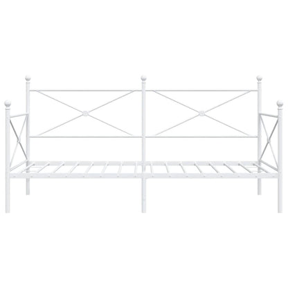 Slaapbank zonder matras 100x200 cm staal wit