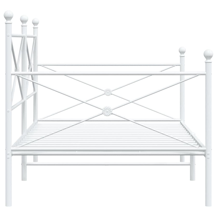 Slaapbank zonder matras 100x200 cm staal wit