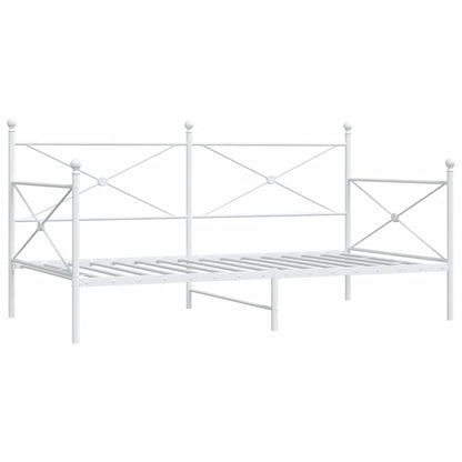 Slaapbank zonder matras 107x203 cm staal wit