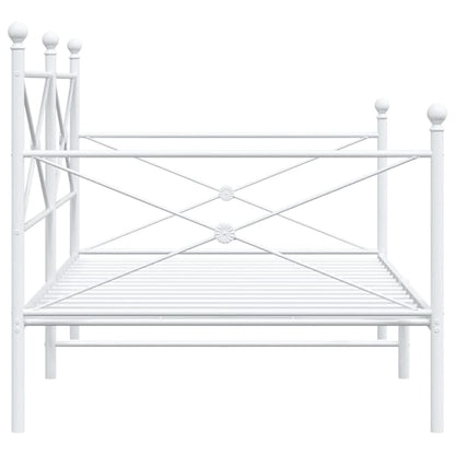 Slaapbank zonder matras 107x203 cm staal wit
