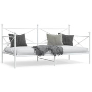 Sofa bed without mattress 107x203 cm steel white