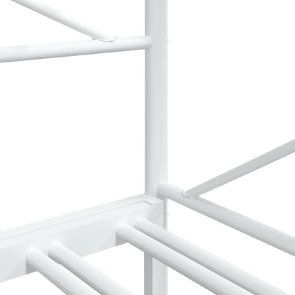 Slaapbank Zonder Matras Staal 75 x 190 cm Wit met onderschuifbed