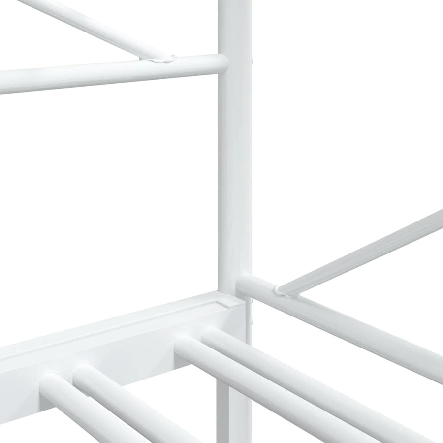 Slaapbank Zonder Matras Staal 75 x 190 cm Wit met onderschuifbed