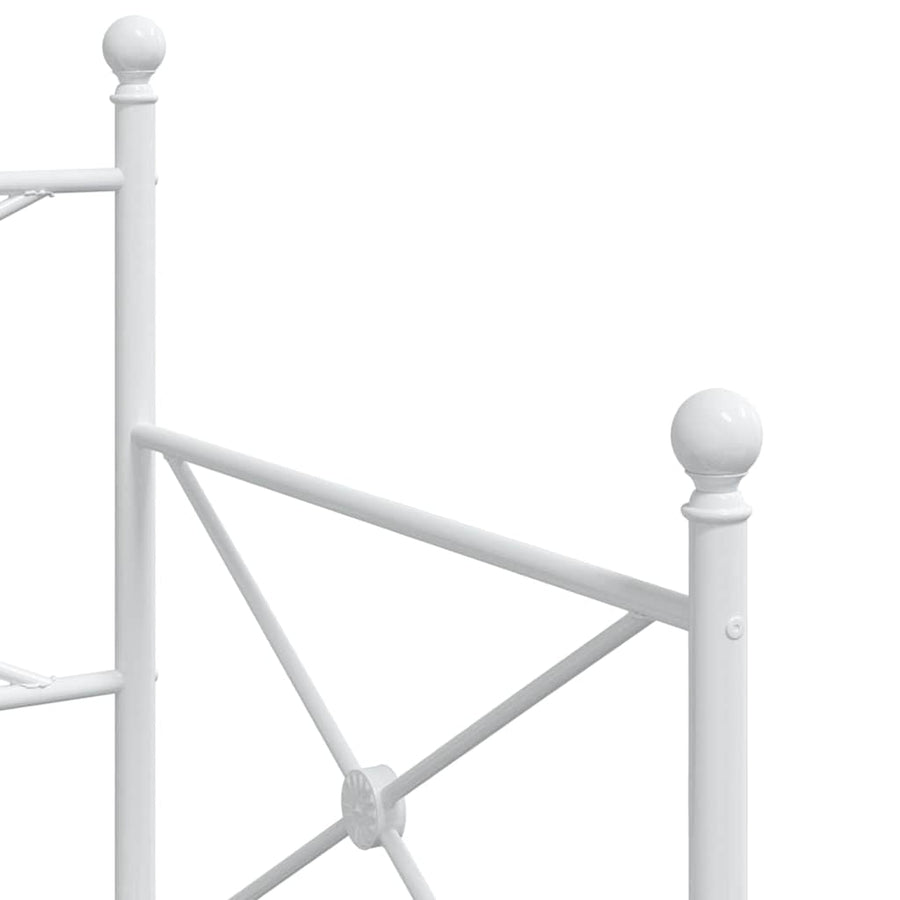Slaapbank Zonder Matras Staal 75 x 190 cm Wit met onderschuifbed