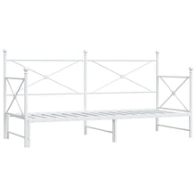 Slaapbank Zonder Matras Staal 80 x 200 cm Wit met onderschuifbed