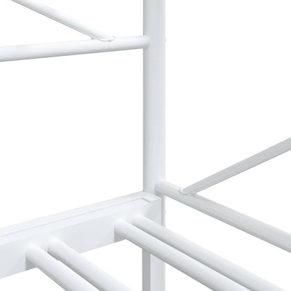 Slaapbank met onderschuifbed zonder matras 80x200 cm staal wit