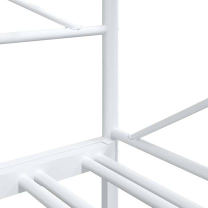 Slaapbank met onderschuifbed zonder matras 90x200 cm staal wit