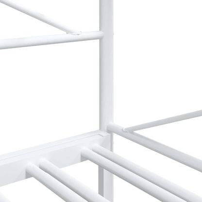 Slaapbank met onderschuifbed zonder matras 100x200 cm staal wit