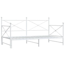 Slaapbank met onderschuifbed zonder matras 107x203 cm staal wit