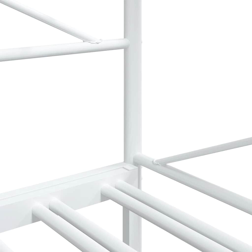 Slaapbank met onderschuifbed zonder matras 107x203 cm staal wit