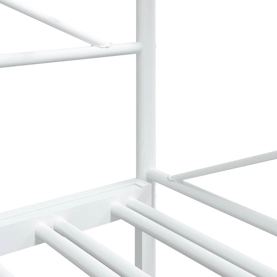 Slaapbank met onderschuifbed zonder matras 107x203 cm staal wit