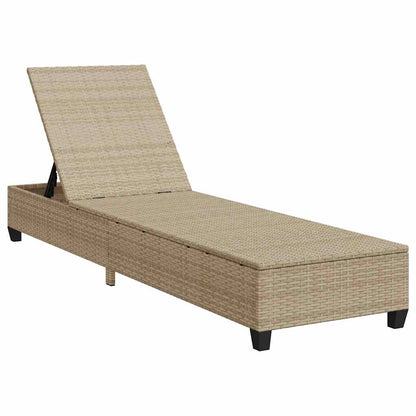 Ligstoel Met Kussens 55X200X25,5Cm Polyrotan Beige